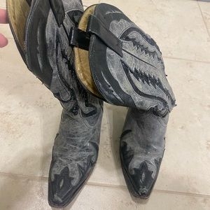 Womens 7 Corral Black and Grey Cowboy Boots